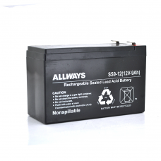 Акумуляторна батарея Allways 1290F2 12 V 9 Ah ( 150 x 65 x 95 (100) ) Black Q10
Акумуляторна батарея Allways 1290F2 12 V 9 Ah ( 150 x 65 x 95 (100) ) Black Q10