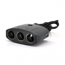 
					АЗП розгалужувач Olesson 1635, 12V-3 * 12V + 2 * USB, Black, Blister