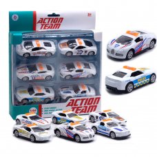 
					Набір дитячих машинок Racing Police Car, в наборі 6 машинок, white