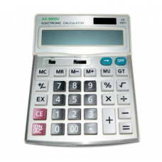 
					Калькулятор AX 9800V, 31 кнопка, сріблястий, розміри 200х155х50, Box