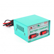 
					Автомобільний зарядний пристрій 6V / 12V 5А, c індикацією, AC 200V-240V, DC 6V-12V / 0.9A + крокоділли