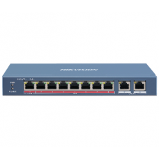 
					8 портовий POE комутатор Hikvision DS-3E0310HP-E, 8xRJ45 (100M) PoE(1 Hi-PoE) + 2×1000 Мбіт/с RJ45