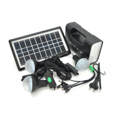 
					Переносний ліхтар GD1+Solar, Power bank 10000mAh, 1 режим, MP3 плеєр, USB вихід, 3 лампочки, Box