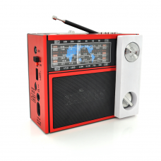 
					Радіоприймач GOLON RX201, LED, 3W, AM/FM радіо, Входи microSD, USB, AUX, живлення від 220В+2*LR20, корпус пластмас, Black/Red, BOX