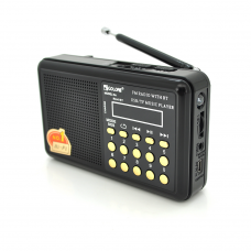 
					Радіоприймач GOLON RX60BT, LED, 3W, AM/FM радіо, Входи microSD, USB, живлення від USB кабелю + 3 * АА (у комплект не входить), корпус пластмас, Black, BOX