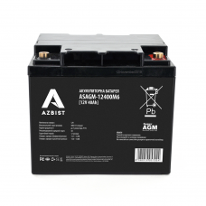 
					Акумулятор AZBIST Super AGM ASAGM-12400M6, Black Case, 12V 40.0Ah (196 165 x 173)  Q1