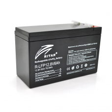 
					Аккумуляторная батарея Ritar LiFePO4 12,8V 6Ah (76,8Wh)  ( 150 x 65 x  95 (100) Q10