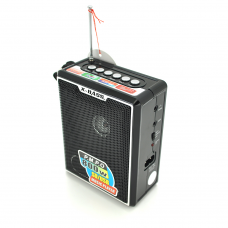 
					Радіоприймач NNS NS-047, FM радіо, Вхід SD, USB, живлення від 220+АКБ+4*AA, корпус пластмас, Black, BOX